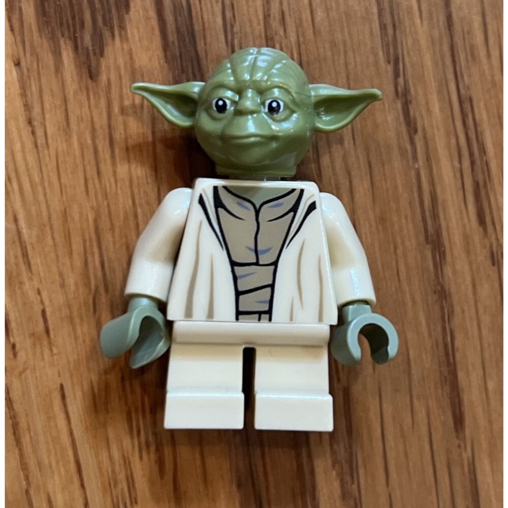 Lego Yoda Olive Green, Open Robe With Large Creases Star Wars Minifigure sw0707